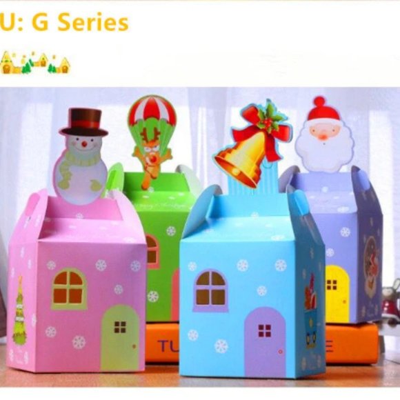 Christmas Candy Boxes Party Favor Foldable Box Merry Christmas Holiday 20PCS/SET - Picture 3 of 6